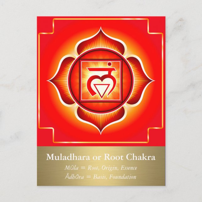 Muladhara or Root Chakra Postcard (Front)