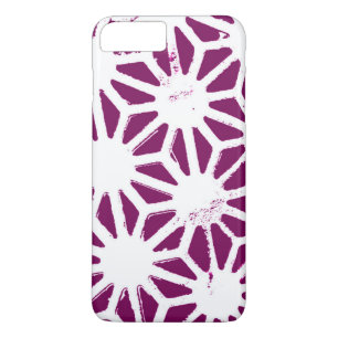 Mulberry and white geometric pattern iPhone 8 plus/7 plus case