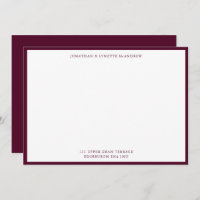 Mulberry Classic Border Flat Note Card