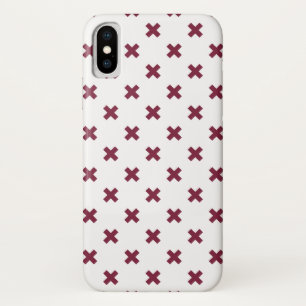 Mulberry cross stitches on white iPhone x case