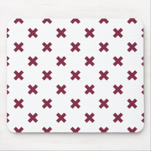Mulberry cross stitches on white mouse pad