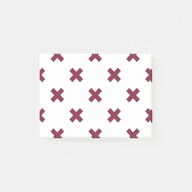 Mulberry cross stitches on white post-it notes (Front)