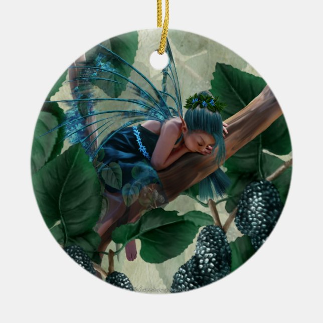 Mulberry Fairy Ceramic Tree Decoration (Front)