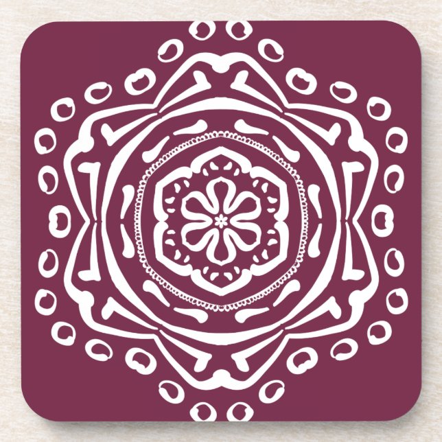 Mulberry Mandala Coaster (Front)