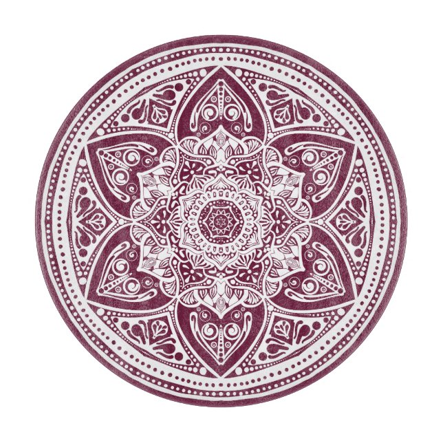 Mulberry Mandala Cutting Board (Front)