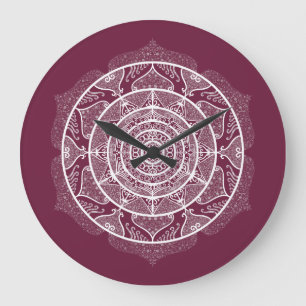 Mulberry Mandala Large Clock