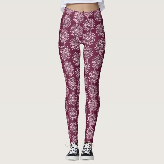 Mulberry Mandala Leggings (Front)