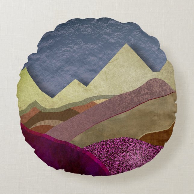 Mulberry Mountains Round Cushion (Front)