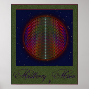 Mulberry Rainbow Moon Poster