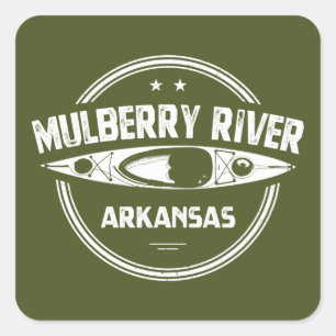 Mulberry River, Arkansas Square Sticker