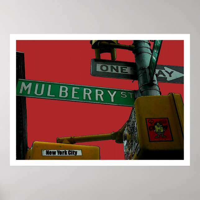 "Mulberry Street: Little Italy" New York City Poster (Front)