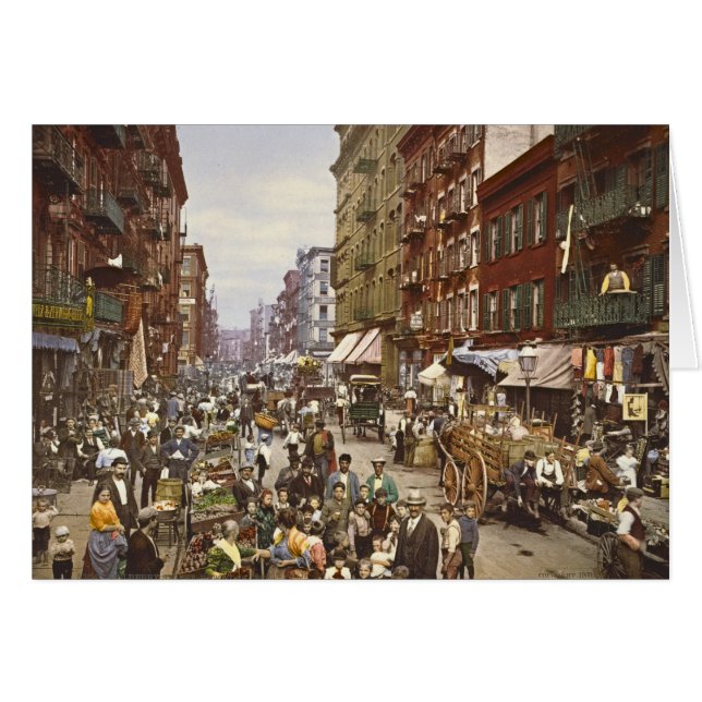 Mulberry Street Market New York City 1900 (Front Horizontal)