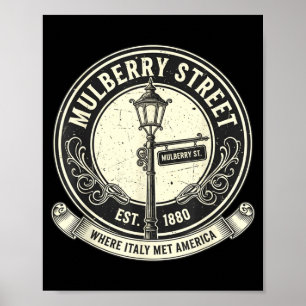 Mulberry Street Vintage New York Retro Little Ital Poster