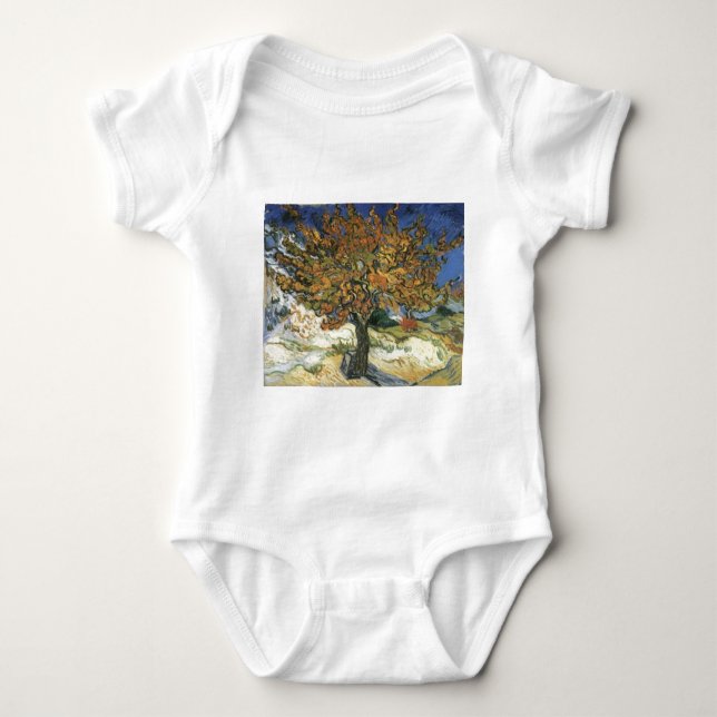 Mulberry Tree by van Gogh Baby Bodysuit (Front)