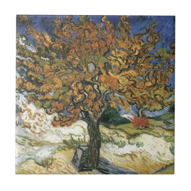 Mulberry Tree by van Gogh Ceramic Tile (Front)