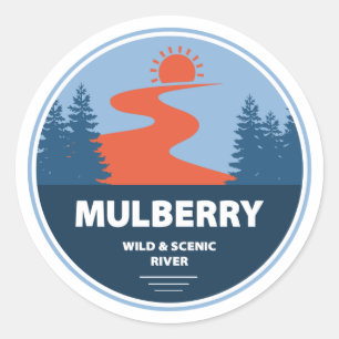 Mulberry Wild And Scenic River, Arkansas Classic Round Sticker