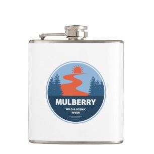 Mulberry Wild And Scenic River, Arkansas Hip Flask