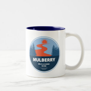 Mulberry Wild And Scenic River, Arkansas Two-Tone Coffee Mug