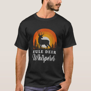 Mule Buck Deer Hunter Dad Vintage Retro Mule Doe W T-Shirt