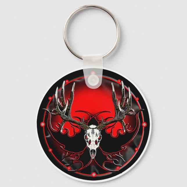 Mule de,flames key ring (Front)