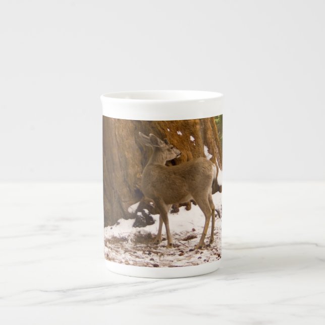 Mule Deer Bone China Mug (Front)