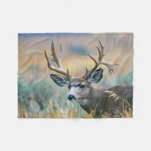 Mule Deer Buck Grand Teton National Park Wyoming Fleece Blanket
