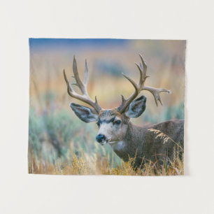 Mule Deer Buck   Grand Teton National Park Wyoming Tapestry