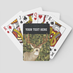 Mule Deer Camo Hunting Antlers Buck Custom Playing Cards