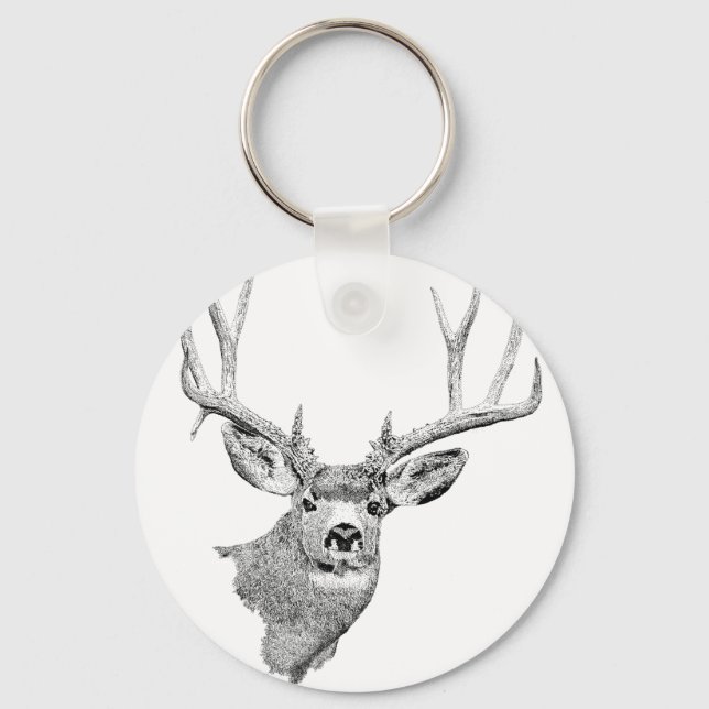 Mule Deer Key Ring (Front)