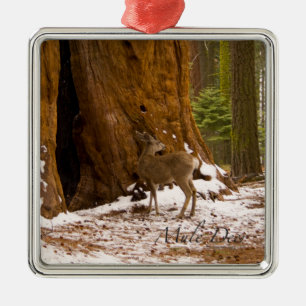 Mule Deer Metal Tree Decoration