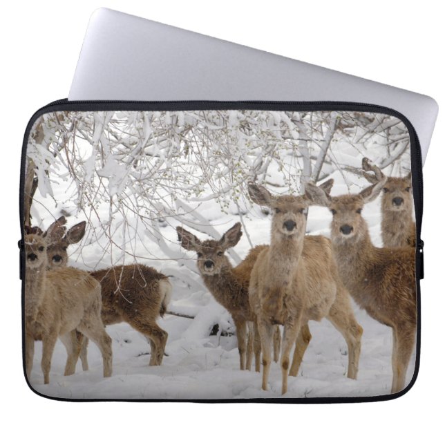 Mule Deer Wyoming Laptop Sleeve (Front)