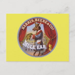Mule Ear Tobacco Label Postcard