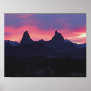 Mule Ears - Big Bend, Texas Poster