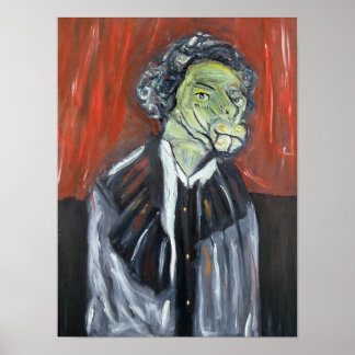 Mule Faced Woman by Donald Lee Poster