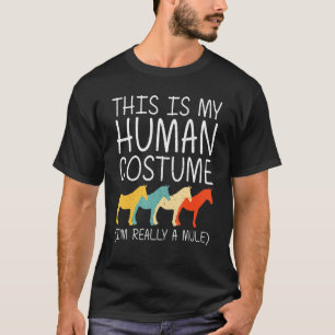 Mule Halloween Human Costume Donkey Horse Easy Diy T-Shirt