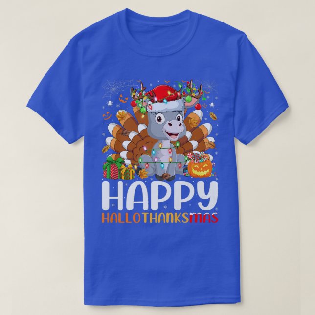 Mule Lover Halloween Christmas Happy Hallothanksma T-Shirt (Design Front)