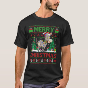 Mule Lover Xmas Lighting Santa Ugly Mule Christmas T-Shirt