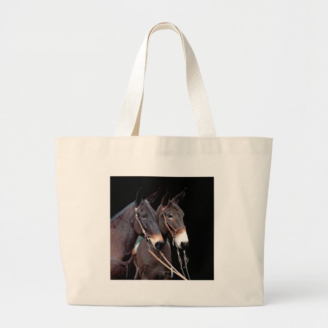 Mule Twosome Large Tote Bag (Front)