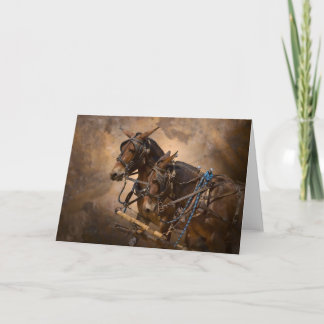 Mules in Harness Card