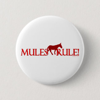 Mules Rule Silhouette 6 Cm Round Badge