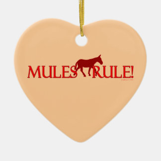 Mules Rule Silhouette Keepsake Ceramic Ornament