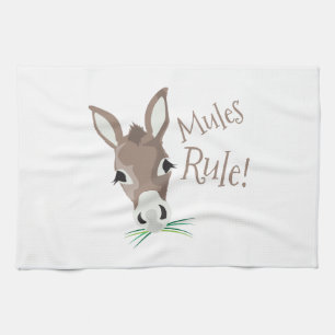 Mules Rule Tea Towel