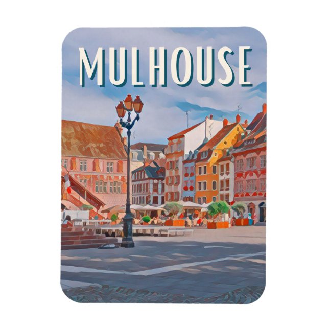 Mulhouse Photo Vintage  Magnet (Vertical)