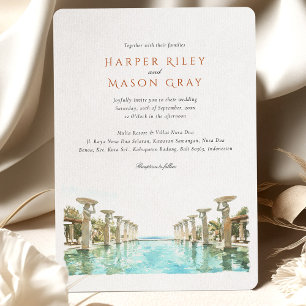 Mulia Resort Bali Indonesia Wedding Invitation