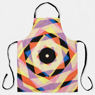 Mulicoloured striped diamond shapes backgroundjagg apron