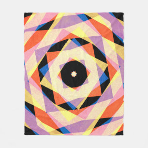 Mulicoloured striped diamond shapes backgroundjagg fleece blanket