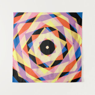 Mulicoloured striped diamond shapes backgroundjagg tapestry