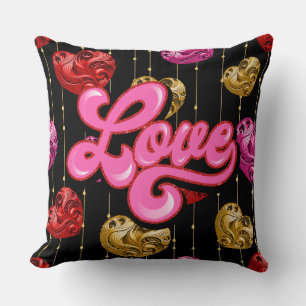 Mulit- Pink LOVE Valentine Reversible Pillow
