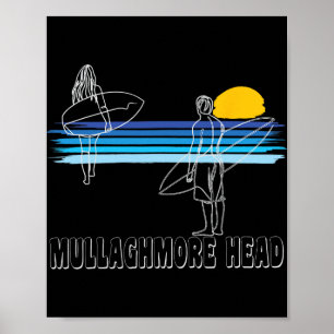 Mullaghmore Head Surfing Beach Surf Guy Girl  Poster