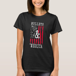 Mulle Usa Eagle Mullet Merica Vintage American Fla T-Shirt